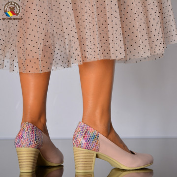 Pantofi Cu Toc Piele Naturala Daliana Roz-Need 4 Shoes