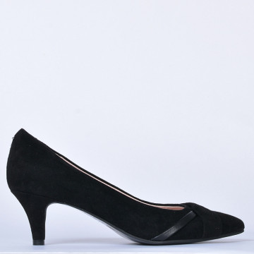 Pantofi Cu Toc Piele Naturala Denise 2 Negri- Need 4 Shoes