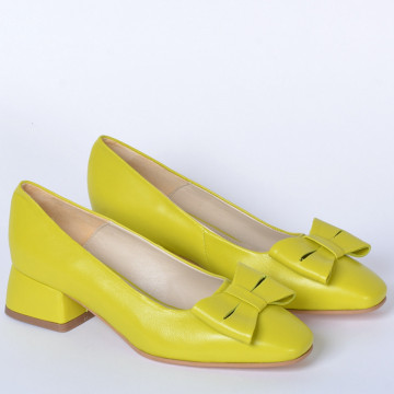 Pantofi Cu Toc Piele Naturala Iness Verzi- Need 4 Shoes
