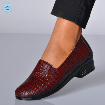 Pantofi Cu Toc Piele Naturala Rossa 2 Bordo-Need 4 Shoes