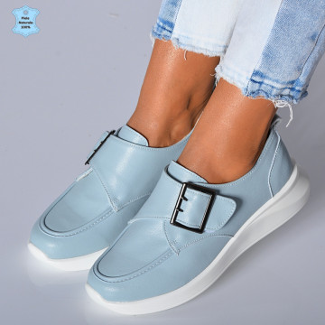 Pantofi Dama Piele Naturala Azdra Albastri- Need 4 Shoes