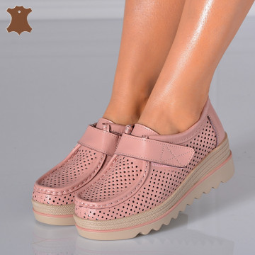 Pantofi Dama Piele Naturala Corso 6 Roz- Need 4 Shoes