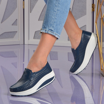 Pantofi Dama Piele Naturala Navy - Need 4 Shoes