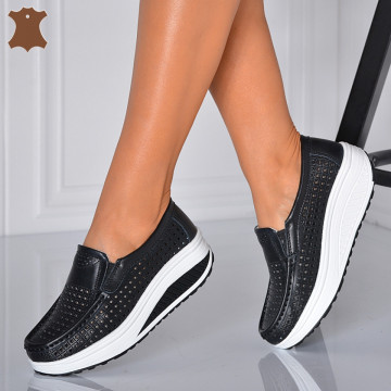 Pantofi Dama Piele Naturala Negri- Need 4 Shoes