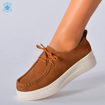 Pantofi Dama Piele Naturala Marllen Camel- Need 4 Shoes