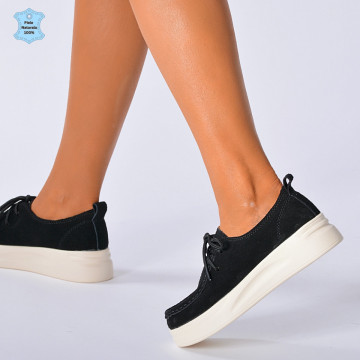 Pantofi Dama Piele Naturala Marllen Negri - Need 4 Shoes