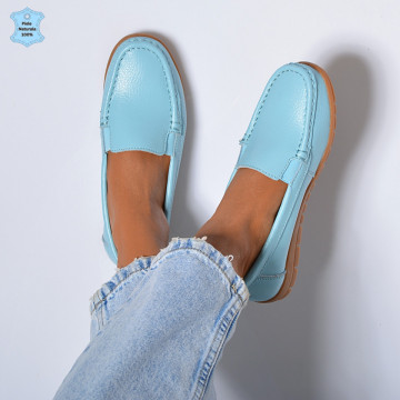 Pantofi Dama Piele Naturala Rolina Albastri- Need 4 Shoes