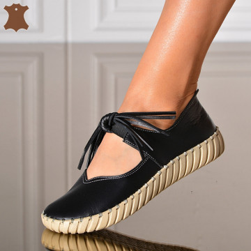 Pantofi Dama Piele Naturala Vanda Negri- Need 4 Shoes