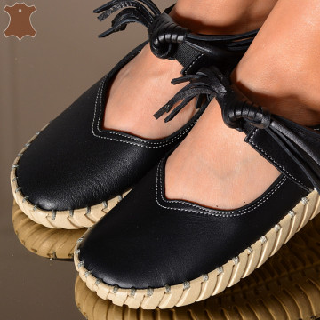 Pantofi Dama Piele Naturala Vanda Negri- Need 4 Shoes