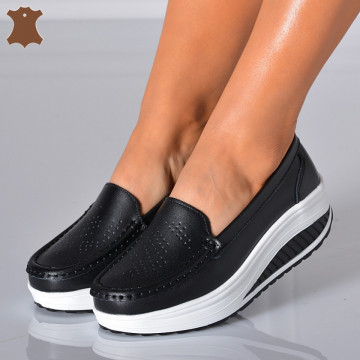 Pantofi Dama Piele Naturala Zena 2 Negri- Need 4 Shoes - Need 4 Shoes