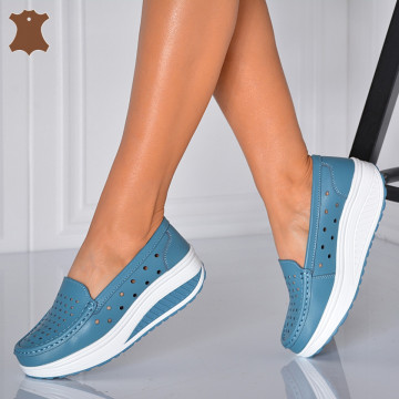 Pantofi Dama Piele Naturala Zena 3 Albastri- Need 4 Shoes - Need 4 Shoes