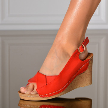 Sandale Cu Platforma Aida Rosii - Need 4 Shoes