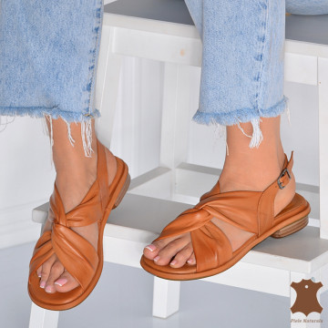Sandale Dama Piele Naturala Caly Camel- Need 4 Shoes