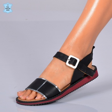Sandale Dama Piele Naturala Giny 2 Negre- Need 4 Shoes