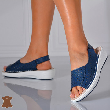 Sandale Dama Piele Naturala Lidy Navy- Need 4 Shoes