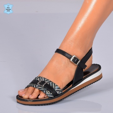 Sandale Dama Piele Naturala Minely Negre- Need 4 Shoes