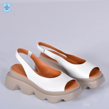 Sandale Dama Piele Naturala Regis 2 Albe- Need 4 Shoes