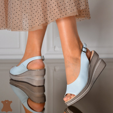 Sandale Dama Piele Naturala Regis Albastre- Need 4 Shoes