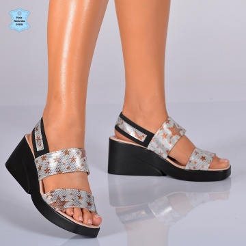 Sandale Piele Naturala Gemma 3 Argintii- Need 4 Shoes