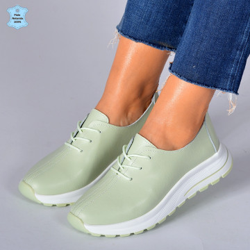 Adidasi Dama Piele Naturala Roua Verzi- Need 4 Shoes