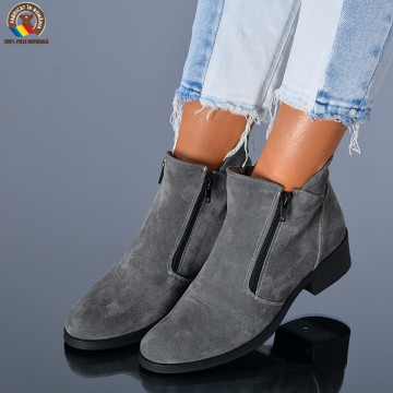 Ghete Dama Piele Naturala Bety 3 Gri- Need 4 Shoes