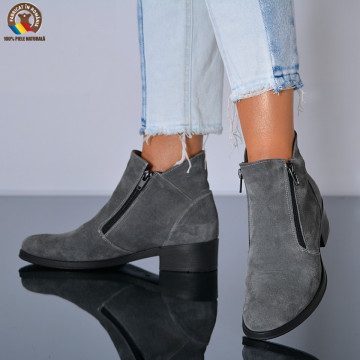 Ghete Dama Piele Naturala Bety 3 Gri- Need 4 Shoes