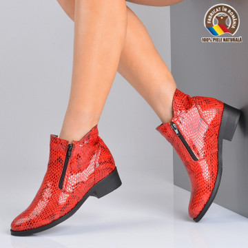 Ghete Dama Piele Naturala Bety Bordo- Need 4 Shoes