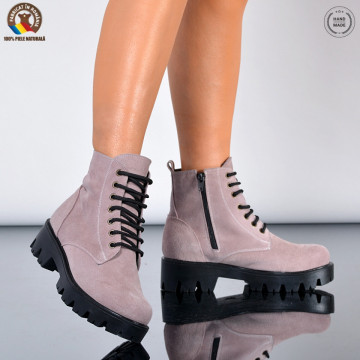 Ghete Dama Piele Naturala Maryn Caffe - Need 4 Shoes
