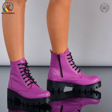 Ghete Dama Piele Naturala Maryn Fuchsia- Need 4 Shoes