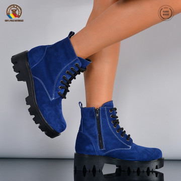 Ghete Dama Piele Naturala Maryn Navy- Need 4 Shoes