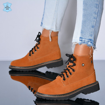 Ghete Dama Piele Naturala Zella Camel- Need 4 Shoes