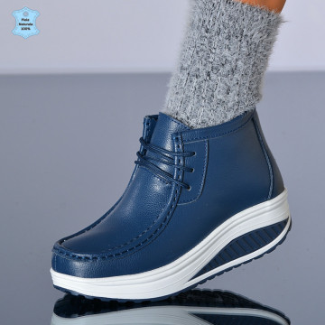 Ghete dama Piele Naturala Zena 2 Navy- Need 4 Shoes
