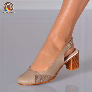 Pantofi Cu Toc Piele Naturala Gladis Caffe-Need 4 Shoes