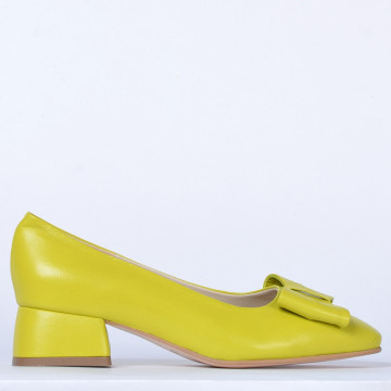 Pantofi Cu Toc Piele Naturala Iness Verzi- Need 4 Shoes