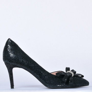 Pantofi Cu Toc Piele Naturala Miracle Negri- Need 4 Shoes