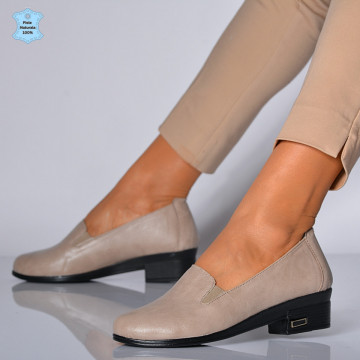Pantofi Cu Toc Piele Naturala Rossa Nude-Need 4 Shoes