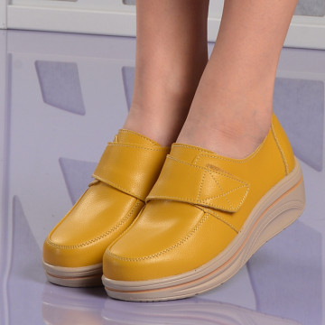Pantofi Dama Piele Naturala Corso 2 Yellow - Need 4 Shoes