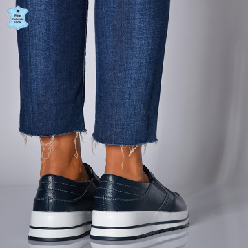 Pantofi Dama Piele Naturala Florena Navy- Need 4 Shoes