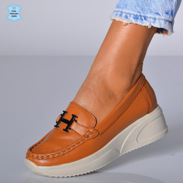 Pantofi Dama Piele Naturala Livia Camel- Need 4 Shoes