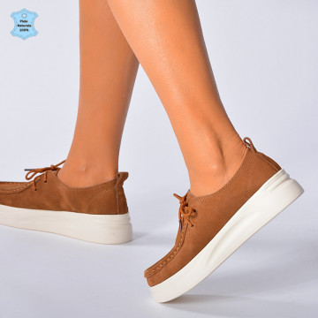 Pantofi Dama Piele Naturala Marllen Camel- Need 4 Shoes