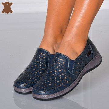 Pantofi Dama Piele Naturala Sorana Navy- Need 4 Shoes