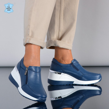 Pantofi Dama Piele Naturala Zamora Navy- Need 4 Shoes