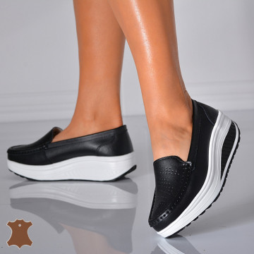 Pantofi Dama Piele Naturala Zena 2 Negri- Need 4 Shoes - Need 4 Shoes
