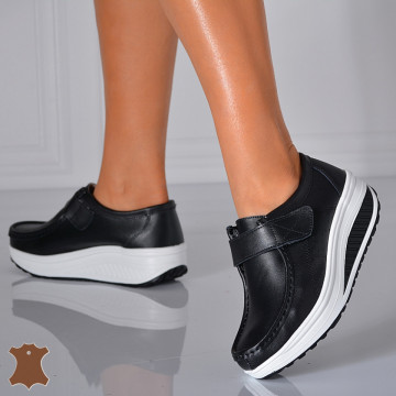 Pantofi Dama Piele Naturala Zena 6 Negri- Need 4 Shoes