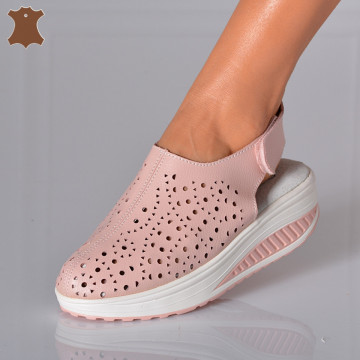 Sandale Dama Piele Naturala Elma Roz- Need 4 Shoes