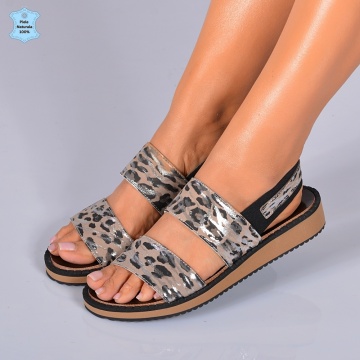Sandale Dama Piele Naturala Ruby Animal Print- Need 4 Shoes