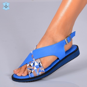 Sandale Dama Piele Naturala Synda 2 Albastre- Need 4 Shoes