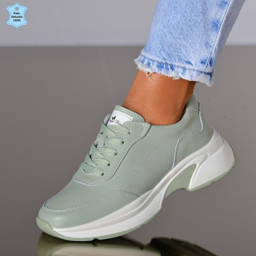 Adidasi Dama Piele Naturala Alanya Verzi- Need 4 Shoes