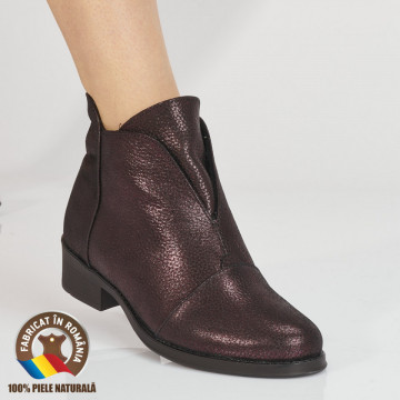 Botine Piele Naturala Matilda Mov- Need 4 Shoes