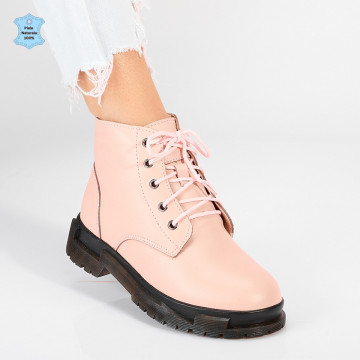 Ghete Dama Imblanite Piele Naturala Beca Roz- Need 4 Shoes